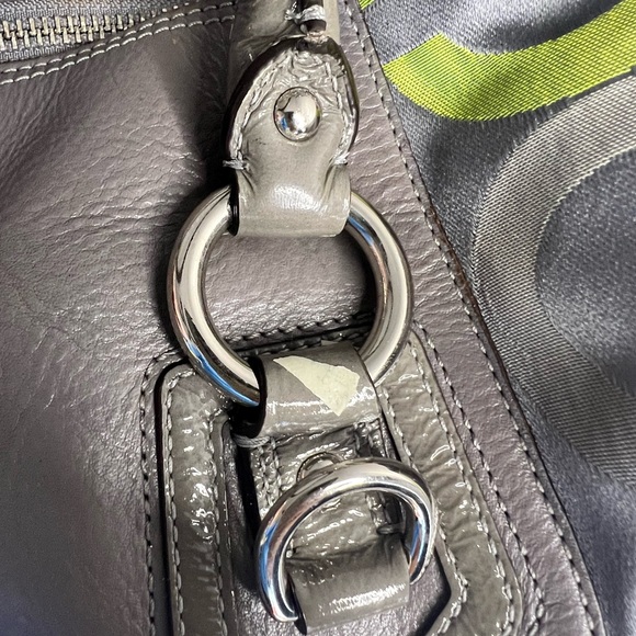 Coach Gray and Green Women's Bag - Picture 3 of 11